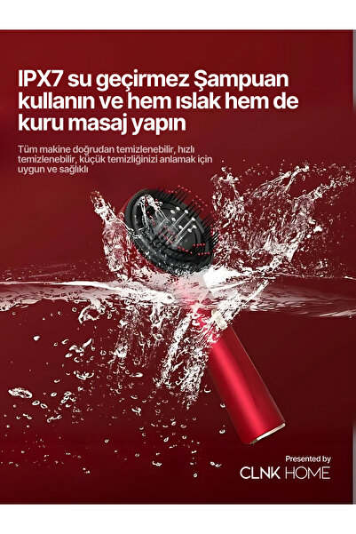 CLNK Bakim Yaği Hazneli̇ Saç Masaj Taraği Mi̇crocurrent Kirmizi Işik Saç Dökülme Güçlendi̇rme Taraği