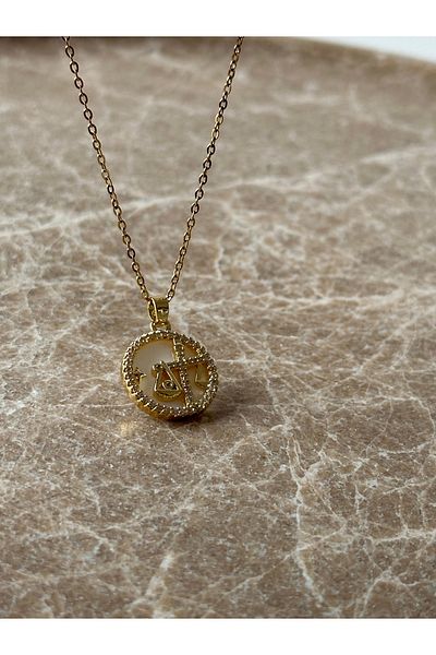 Reorah Collection Horoscope Icons Steel Necklace and Libra
