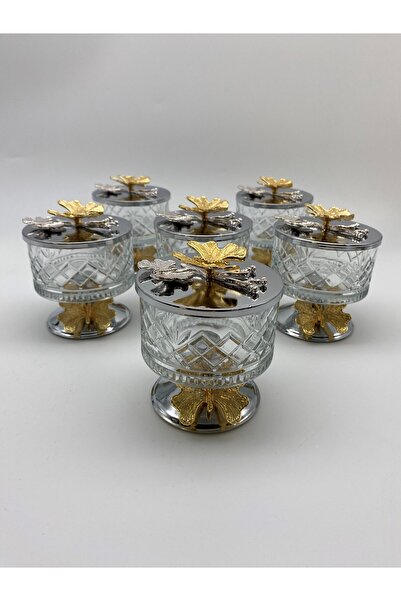 Fiyakalı Ürünler Atölyesi وعاء مغناطيسي فضي مكون من 6 قطع - وعاء آيس كريم، وع...