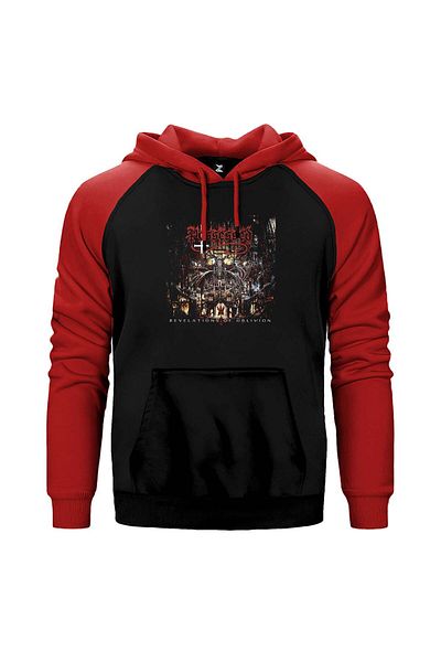 Z zepplin Possessed Revelations of Oblivion Red Color Raglan Sleeve Sweatshirt / Hoodie