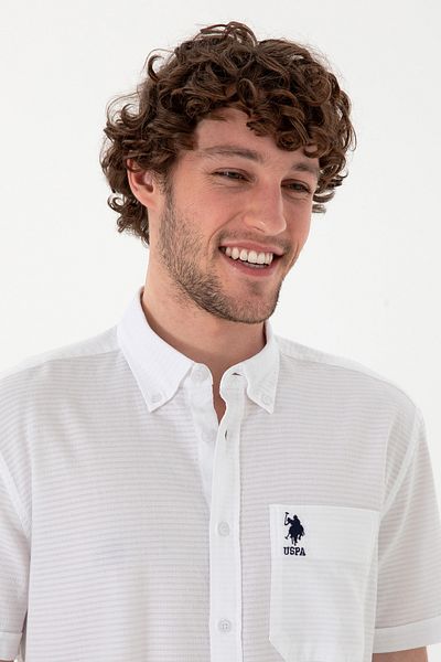 U.S. Polo Assn. Men's White Short Sleeve Shirt 50305707 -Vr013