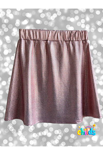 childs lame strălucitoare cu imprimeu trandafir uscat material elastic fustă ...