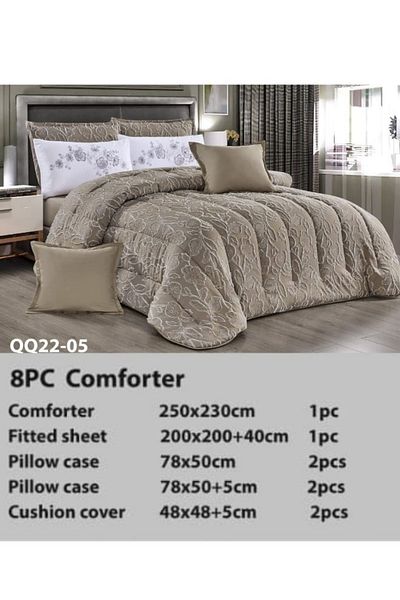 Moon Luxury Embroidered Jacquard Bedspread, 8 Pieces 250x230, 200x200, 78x50, 48x48cm, 6kg