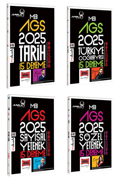 Yargı Yayınları Yargı Yayınları 2025 MEB-AGS Anka Serisi (Sayısal-Sözel-Tarih...