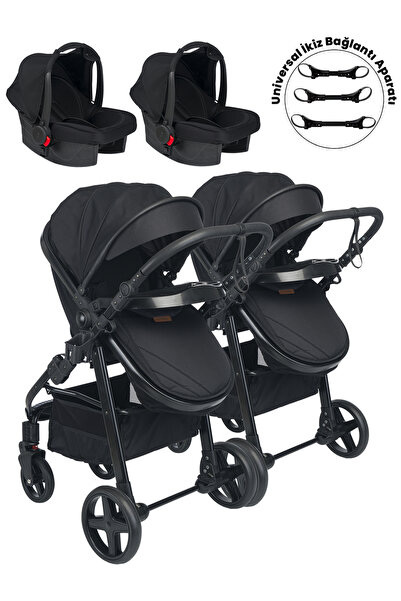 Baby Home 950 Ayrılıp Birleşebilen Travel Sistem İkiz Bebek Arabası