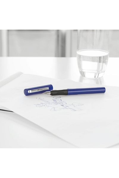 Faber Castell Blister Stilou Scolar 6 Cartuse Faber-castell - Albastru