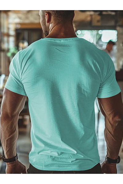 aynewmoda Men's Summer Short Sleeve Eagle Printed T-Shirt, Casual O Neck T-Shirt