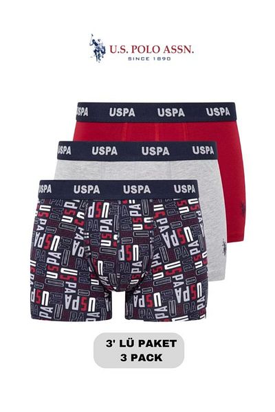 U.S. Polo Assn. Άνδρας, Αδειοδοτημένος, USPA, Σετ Boxer 3 τεμαχίων (Κουτί)