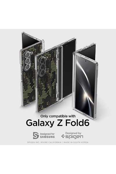 Spigen Ultra Hybrid Pro for Samsung Galaxy Z Fold 6 case cover [Hinge Protection] - Digital Camo