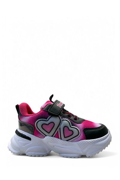 Promax 1848 Orthopedic Girl's Black/Fuchsia Comfortable Lighted Sneaker