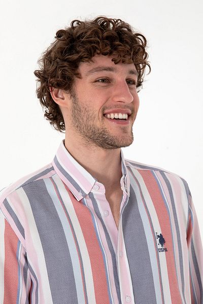 U.S. Polo Assn. Men's Red Long Sleeve Shirt 50299787 -Vr213