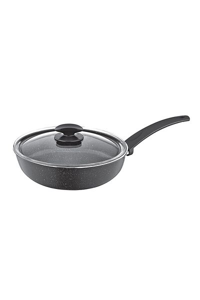 Zilan Aluminum frying pan with lid Zilan ZLN-2072, black 26 cm, granite coating,