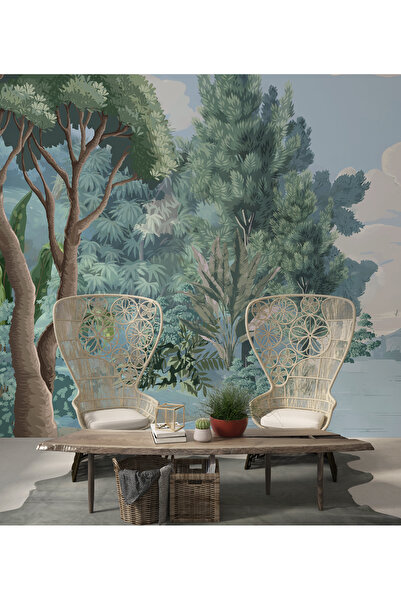 dreamwall Yeşil Doğa Manzaralı Duvar Kağıdı Isı ve Ses Yalıtımlı Tekstil