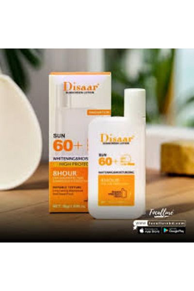 Disaar Sunscreen 50gm Spf 60 High Protection - Disaar Sunscreen Cream 50gm 60 Whitening and Moisturizing for the Skin