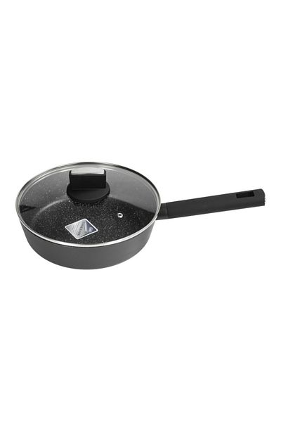 Zilan Zilan ZLN0881 Black saucepan with marble coating, 5 layers, 26 cm and soft-touch handle, 3.1L