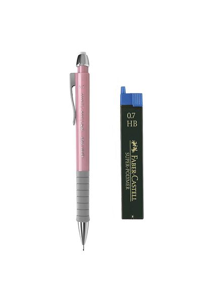 Faber Castell Creion Mecanic Rose Shadow Apollo Si Un Set Mine Creion Hb Super-polymer Faber-castell - 0,7 Mm