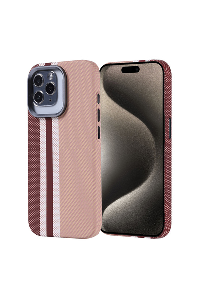 UnDePlus حافظة هاتف Apple iPhone 15 Pro مصنوعة من ألياف البولي كربونات ومظهر Nekst متوافق مع Magsafe