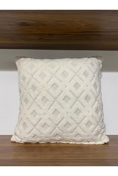 KIRLENTİM غطاء وسادة مطرز باللون الكريمي البوهيمي