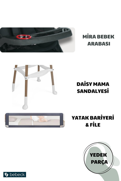 Bebeck Bebeyatmaz Yedek Parça Tabla Mama Sandalyesi Ayağı File