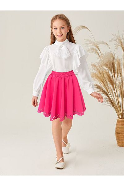By Piera Fusta pentru copii din material Dabil cu talie elastică 0881