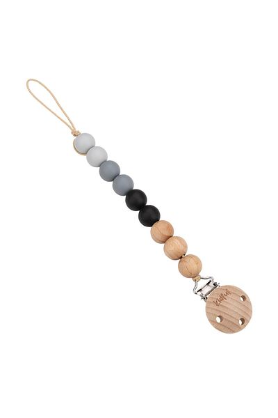 Kidful Bead Pacifier Strap - Foggy