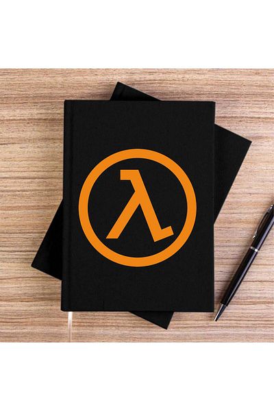 Z zepplin Caiet de pânză neagră de buzunar cu logo Half Life