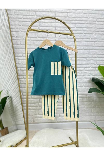 Tiny Boy's Pocket Detailed Tshirt and Shorts Set