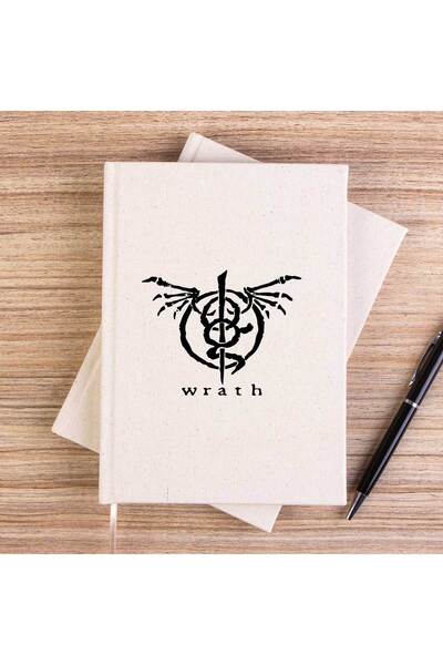CrowsGate Caiet de pânză fără căptușeală cu sigla Lamb of God Wrath