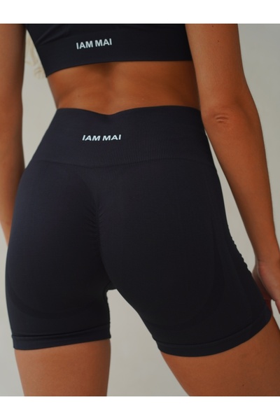 MAI STUDIOS CO. Černé šortky Rufus se stahovací šňůrkou