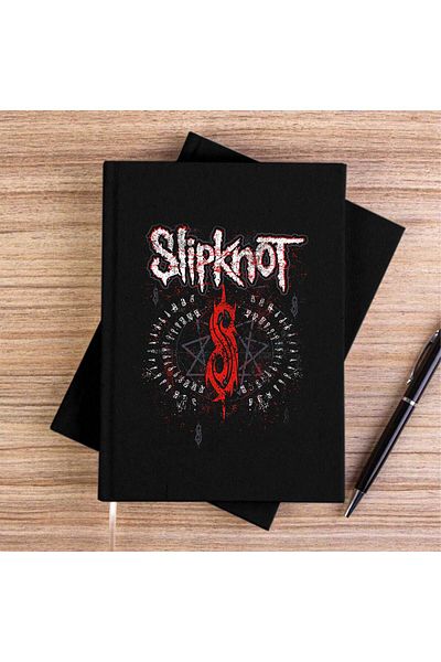 Z zepplin Caiet de pânză neagră cu logo Slipknot