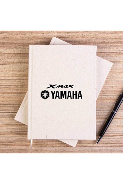 CrowsGate Yamha Xmax Text Unlined Canvas Notebook