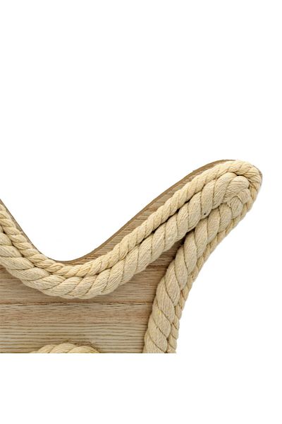 BM GİFT DESİGN Wall mirror, fish-shaped, with braided rope frame, 40x25 cm, Gift Design