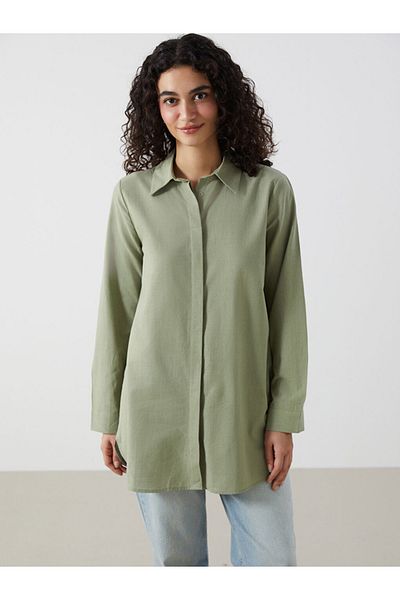 LC Waikiki Green Regular Fit Women's Shirt Tunic