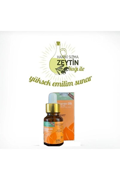 HerbalLive D3 + K2 Içeren Takviye Edici Vitamin 20 Ml Damlalıklı Cam Şişe
