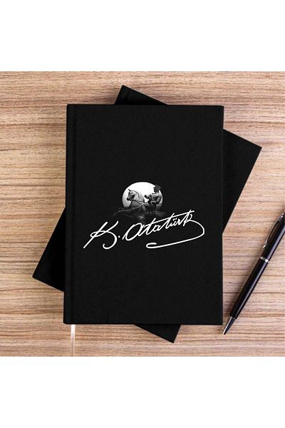 Z zepplin Ataturk Liberation Battle Black Canvas Notebook