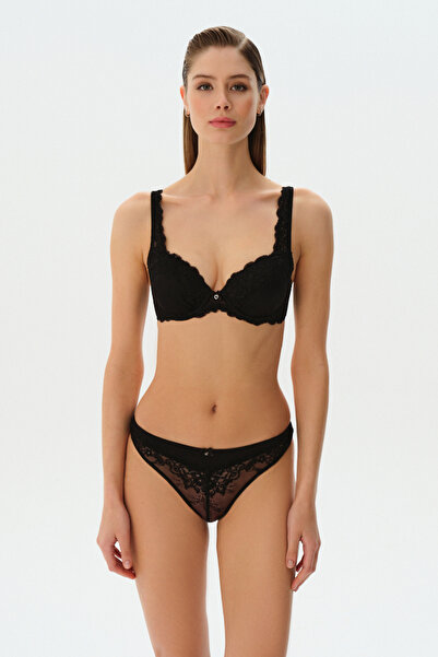 SUWEN Σουτιέν με εσώρουχο με ημι-στήριγμα Latte Lace