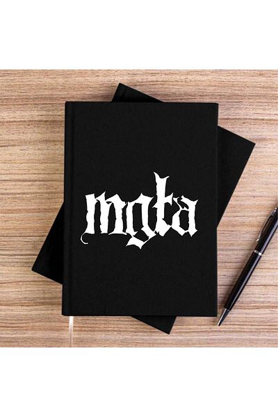 Z zepplin Mgla Logo Black Canvas Notebook