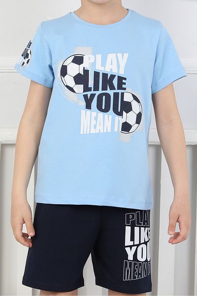 NEWKİDS 3-6 Years Old Play Printed Shorts Boys' Suit