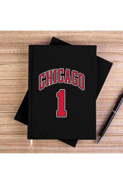 Z zepplin Chicago Derrick R. Black Canvas Notebook