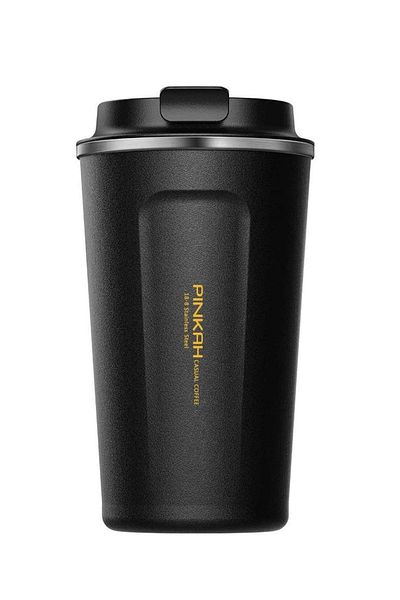 GLANCE Pınkah Black Stainless Steel Coffee Thermos Cup Travel Cup Flask 510 ml