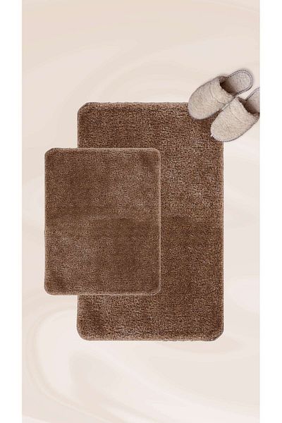 EUROBANO Synergy 2-Pece Bath Mat - Φυσική αντιολισθητική βάση, 60x100 / 50x60