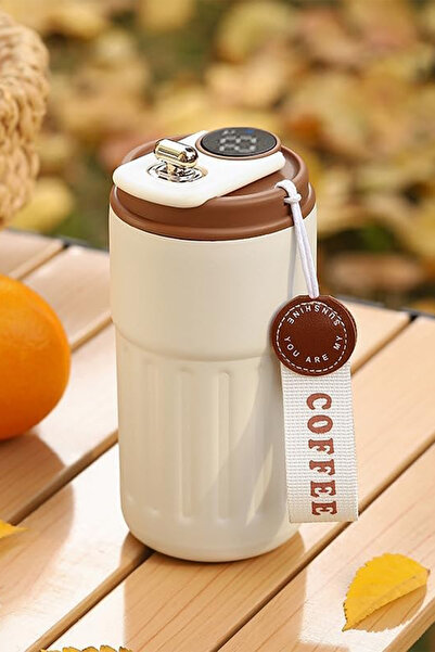 Gülay AVM 316 Paslanmaz Çelik Dereceli Termos Çift Katman El Yakmaz Tutma Askılıklı 400 ML Termos Gly-565