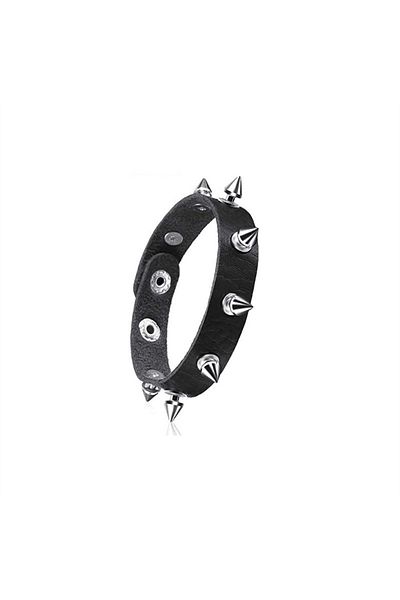 Choice 1 80s Black Round Square Gothic Spike Bracelet Punk Rock Bracelet Studded Faux Leather Bracelet For.