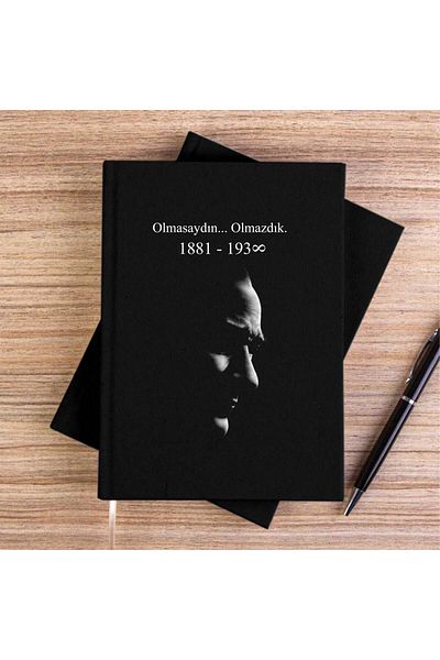 Z zepplin We Would Not Be Without You Atatürk Black Canvas Notebook