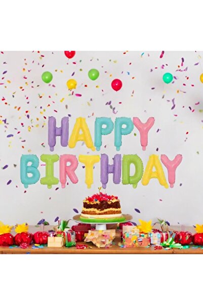 Fenix Dukkan Canlı Renklerle Eğlenceli "Happy Birthday" Balon Seti