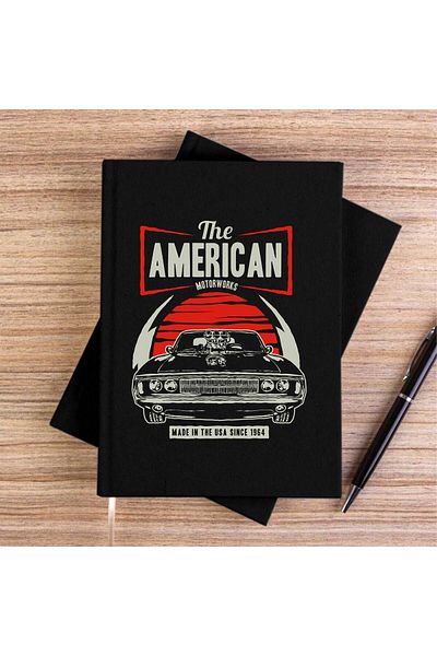 Z zepplin Caiet de pânză neagră American Muscle Car