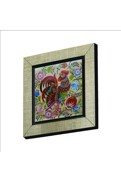 Souvenest Rooster Printed MDF Magnetkrg-158 Refrigerator Ornament