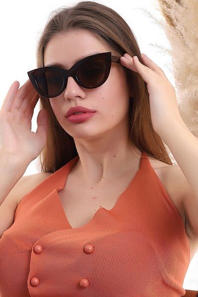 ModaLucci Ml 12 كات آي نظارة شمسية نسائية بنية