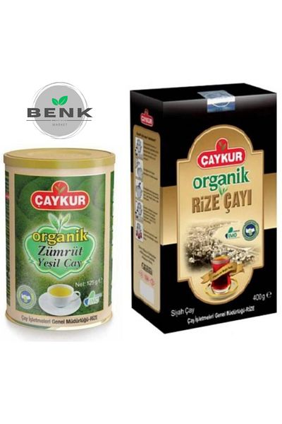 Çaykur Organic Emerald Green Tea 125Gr. + Organic Rizi Tea 400Gr.