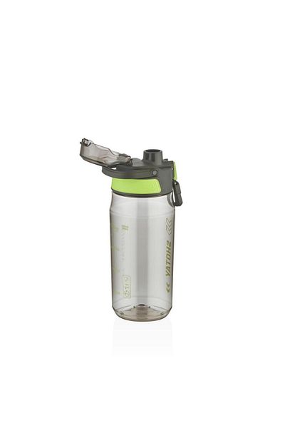 Shotay Transparent Motivational Flask 600 ml Water Bottle